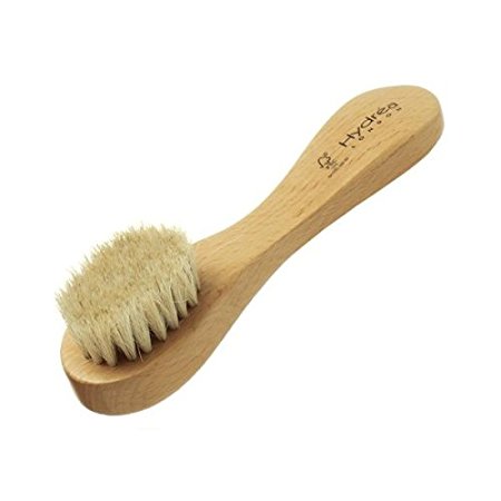 Wooden Facial Brush with Soft Pony Hair Bristle