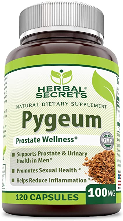 Herbal Secrets African Pygeum Extract - 100mg 120 Capsules (Non-GMO) - Supports Prostate & Urinary Health on Men, Promotes Sexual Health, Helps Reduce Inflammation*