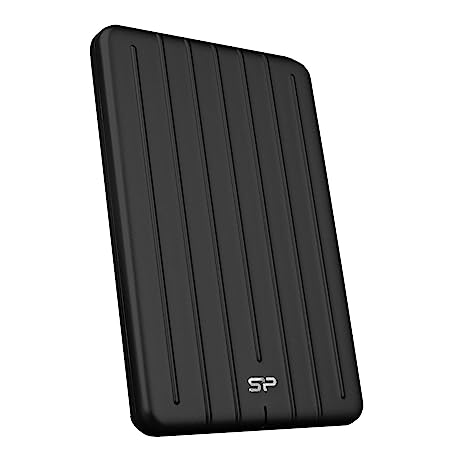 Silicon Power 512GB External SSD, USB-C, Up to 520MB/s, Aluminum Case USB 3.2 Type-C Portable Solid State Drive for Desktop Laptop PC Mac Computer, Bolt B75 Pro Series