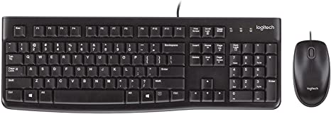 Logitech MK120 Wired USB Keyboard Mouse Desktop Combo