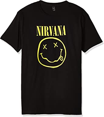 FEA Men's Nirvana Smiley Logo Double Sided T-Shirt
