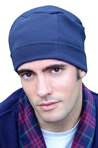 Mens Night Cap - 100% Cotton Sleep Cap for Men - Sleeping Hat for Man
