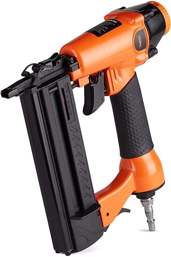 VonHaus Air Nail Gun 50mm 18 Gauge Brad Nailer/Stapler 2 in 1-120 max PSI - Durable Aluminium Housing - Depth Control - Safety Switch for Accidental Firing Prevention - No Nails or Staples Included