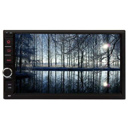 NAVISKAUTO HD 7" Lollipop Android Car Radio Double Din Stereo in Dash Touch Screen 1080P Video Quad-Core GPS Sat Nav Support DAB Wifi Bluetooth/RDS/SD/USB/3G/OBD2/Apple Play Mirrorlink