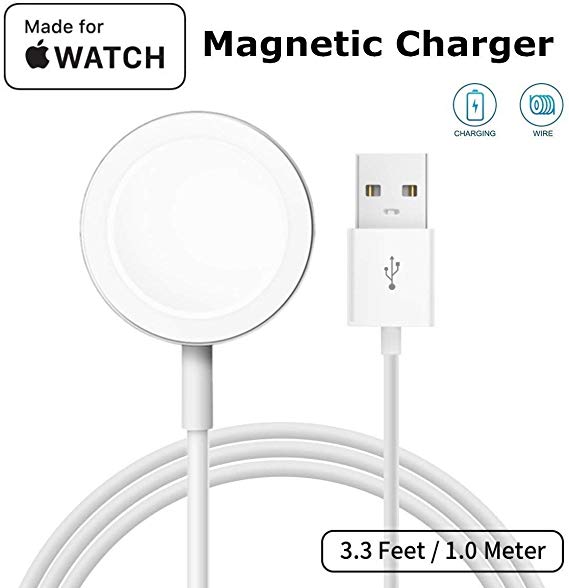 ATETION Watch Charger Wireless Magnetic USB Charging Cable for All 38mm/40mm/42mm/44mm Suitable for Apple Watch Series 5/4/3/2/1