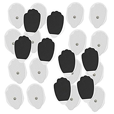 TENS Electrodes - DONECO Premium Quality Large Snap On Pads 12 Pairs (24 Pads) Electro Pads for TENS Therapy - Universally Compatible with Most TENS Machine Models
