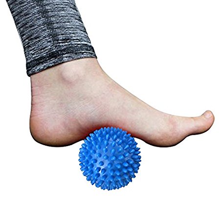 Pevor Spiky Massage Ball for Plantar Fasciitis - Deep Tissue Physical Therapy for Foot, Back, All Over Body - Reflexology Massage -3.54 Inch