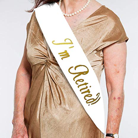 JPACO I’m Retired! Sash - Novelty Retirement Sash for Men & Women. Great for Work Party, Events, Party Supplies, Gifts, Favors, Decorations. Fits All Sizes