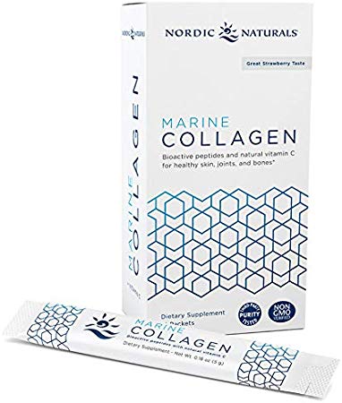 Nordic Naturals Marine Collagen Powder - Supports Healthy Skin and Helps Stimulate Collagen-Producing Cells Throughout The Body*, Strawberry, 15 Packets