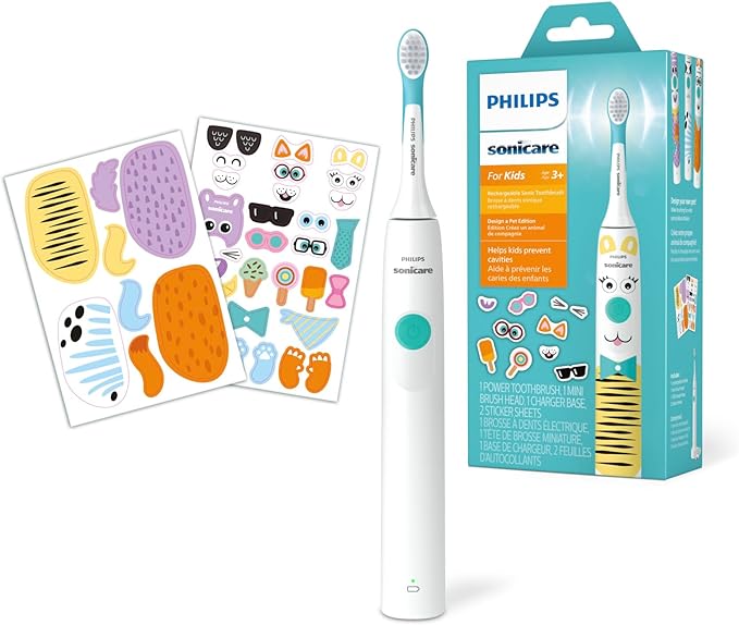 Philips Sonicare for Kids Design-A-Pet Rechargeable Electric Toothbrush, HX3601/01