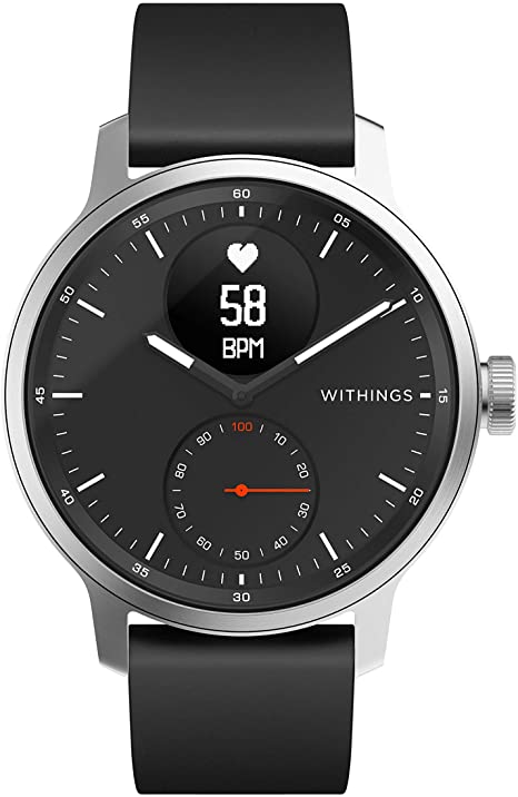 Withings ScanWatch - Hybrid Smartwatch with ECG, Heart Rate Sensor and Oximeter (Black, 42mm)