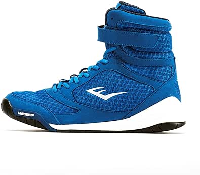 Everlast New Elite High Top Boxing Shoes - Black, Blue, Red