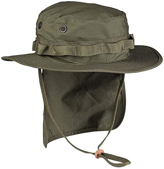 Mil-Tec British Rip Stop Boonie Hat with Neck Flap