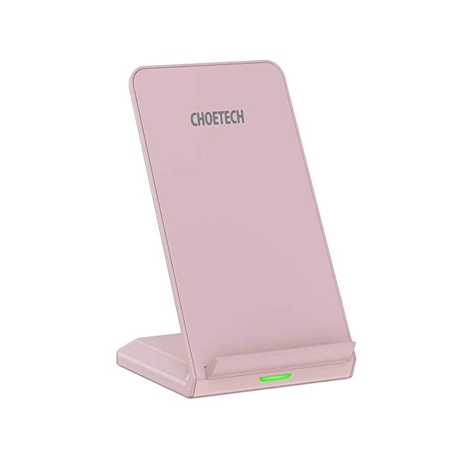 CHOETECH Fast Wireless Charger, Qi-Certified Wireless Charging Stand,7.5W Compatible iPhone Xs Max/XR/XS/X/8/8 Plus,10W Fast-Charging Galaxy S10/S10 Plus/Note 9/S9/Note 8/S8, 5W All Qi-Enabled Phones