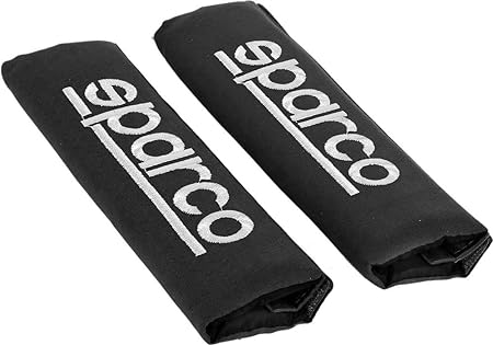 SPARCO SPC1204BK Seat Belt Padding, Black, 2 Units, Nero