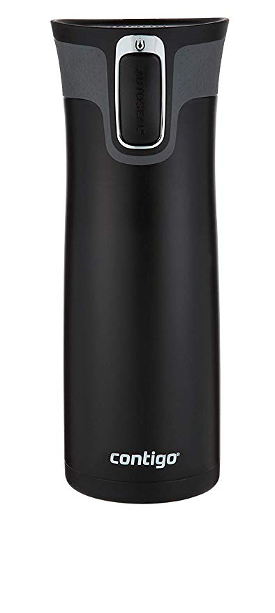 Contigo AUTOSEAL West Loop Vacuum Insulated Stainless Steel Travel Mug with Easy-Clean Lid, 24oz, Matte Black