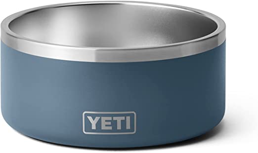 YETI Boomer 8, Stainless Steel, Non-Slip Dog Bowl, Holds 64 Ounces, Nordic Blue