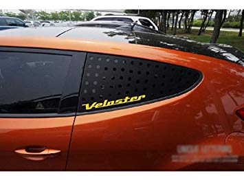 exLED Rear Window Glass Lettering Sports Plate Panel Ver.2 C Pillar 1-pc For 2011-2017 Hyundai Veloster & Veloster turbo(Yellow)