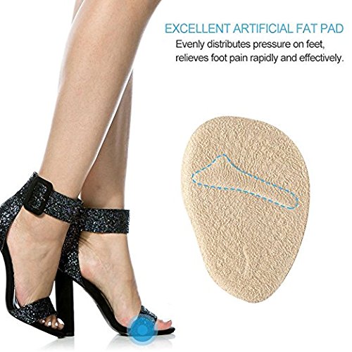 Metatarsal Pads Fabric Foot Pain Relief Foot Cushions Sticking Forefoot Shoe Insoles for Women High Heels