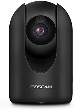 Foscam Security Camera WiFi IP Home Camera,R2C 1080P HD Baby Monitor Wireless Pet Camera with AI Human & Sound Detection, Free Cloud, 2-Way Audio,Works with Alexa, Pan/Tilt, Night Vision, Black