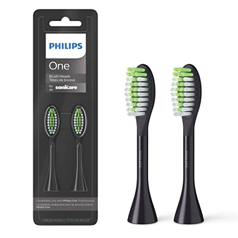 Philips One by Sonicare 2pk Brush Heads, Shadow Black BH1022/06