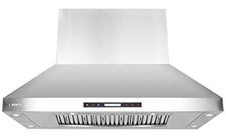 XtremeAir PX07-I42 900 CFM Easy Clean swing-able baffle Filters, Stainless Steel, Island Mount Range Hood, 42"