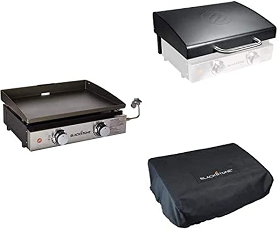 Blackstone 22 inch Griddle Combo - Blackstone 22" Portable Gas Griddle - 22" Table Top Griddle Hood - 22" Heavy Duty Griddle Cover