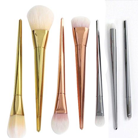 7 pcs Pro Makeup Brushes Cosmetics Set Soft Eyeshadow Eyebrow Brush Powder Foundation Blending Blush Face Brushes Tool Make Up Brushes Set