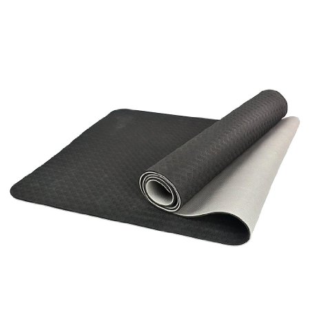 Mansov PRO Best Yoga Mat, 6mm Double Non Slip Pilates Mat and Exercise Mat, Meditation Mats for Muscle Relaxation,100% TPE And Rubber, Lightweight and Durable, Exercise Class Typical Mat