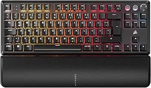 Corsair K70 PRO TKL RGB Magnetisch-Mechanische Kabelgebundene Gaming-Tastatur – Vorgeschmierte MGX Hyperdrive Einstellbare Schalter – Hall-Effekt-Rapid-Trigger – 8000-Hz-Polling – QWERTZ – Schwarz