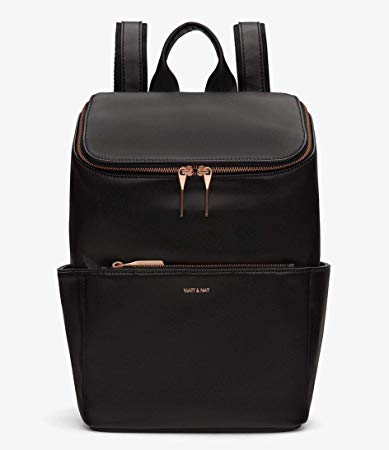 Matt & Nat Women's Brave Loom Backpack, Black/Rose Gold, One Size