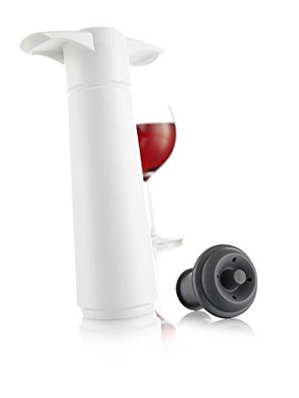 Vacuvin Wine Saver Gift Pack Plastic White with 1 Bottle Stopper 22.4 cm x 13.2 cm x 3 cm