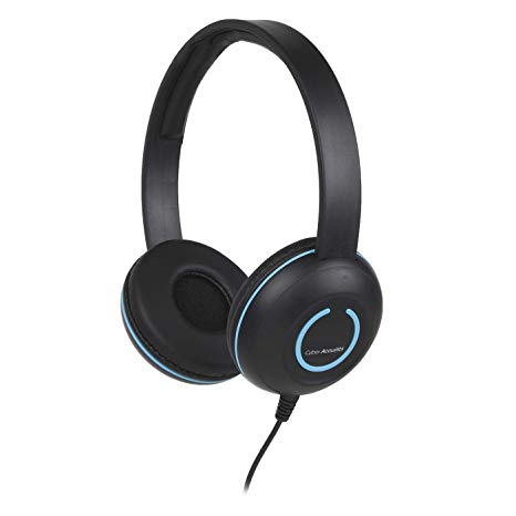 Cyber Acoustics Lightweight On-Ear Headphones/Headset with noise canceling microphone and in-line Volume/Play/Pause controls and 3.5mm plug. Great for use with cell phones,tablets and laptops (AC5010)
