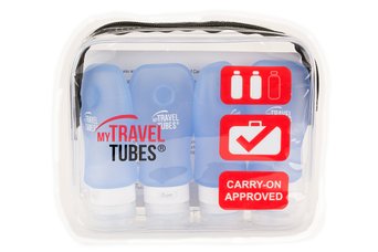 TSA Approved Leak Proof Silicone 4 3-Ounce Bottle Set Travel Size Shampoo Toiletries