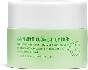 W7 Sweet Dreams Overnight Green Apple Lip Mask - Vitamin E, Aloe Vera and Grape Seed Oil - For Hydrated, Full Looking & Irresistible Lips - 12ml