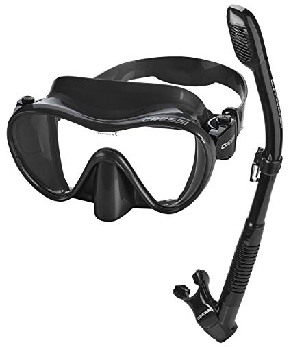 Cressi Scuba Diving Snorkeling Kit - Freediving Mask & Dry Snorkel | F1 & Supernova Dry: Designed in Italy