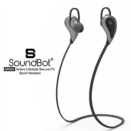 SoundBot SB562 Stereo Bluetooth 41 Sports-Active Wireless Headset High-Performance Earbud Earphone w Intuitive Voice Prompt 33ft Wireless Range for Wireless Hands-Free Talking and Music Streaming