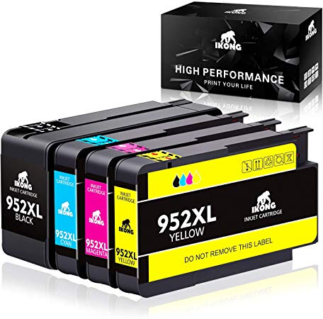 IKONG 952 XL Ink Cartridges Replacement Compatible for HP 952XL use with OfficeJet Pro 8710 8720 8740 8730 7740 8210 8715 8216 8725 8702 Printer (4 Pack)