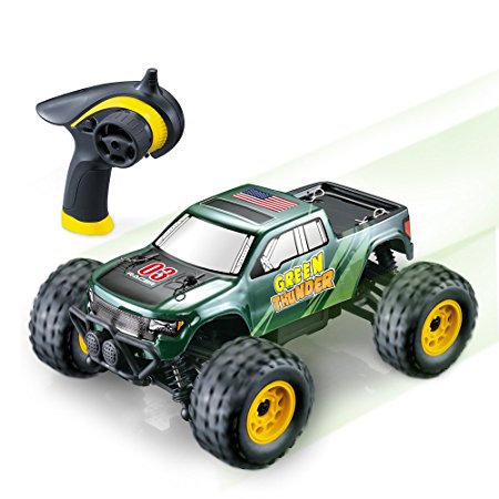 GPTOYS S608 All Terrain Remote Control Car - Splash Resistant, Fast 4 X 4 Off Road Electric RC Truck, Hobby Grade 1/24 Scale - Best Gift for Boys & Girls and Even Adults