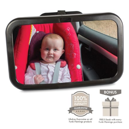 Premium Rear Facing Car Mirror  Safely Transport Your Child  Easy Installation  Shatterproof  Adjustable Angle View