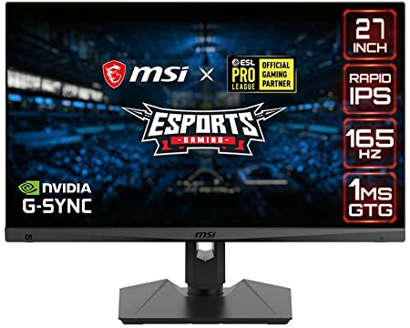 MSI Optix MAG274QRF-QD 27" QHD 2560 x 1440 IPS 165Hz 1ms Gaming Monitor, Qdot, Nvidia G-Sync Compatible