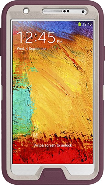 OtterBox Defender Series Case for Samsung Galaxy Note 3 - Retail Packaging - White/Purple (Discontinued by Manufacturer)