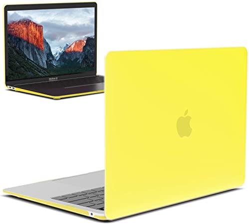 IBENZER MacBook Air 13 Inch Case 2020 2019 2018 New Version A1932, A2179, Hard Shell Case Cover for Apple Mac Air 13 Retina with Touch ID, Yellow, MMA-T13YW