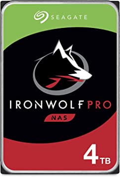 Seagate IronWolf Pro, 4TB, Internal Hard Drive, NAS, 3.5 Inch, SATA, 6GB/s, 7200 RPM, 128MB Cache, for RAID Network Attached Storage, 3 year Rescue Services, FFP (ST4000NEZ01)