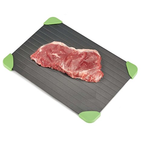 Plater Fast Defrosting Tray - the Safest Way to Defrost Meat or Frozen Food Quickly Without Electricity, Microwave, Hot Water or Any Other Tools