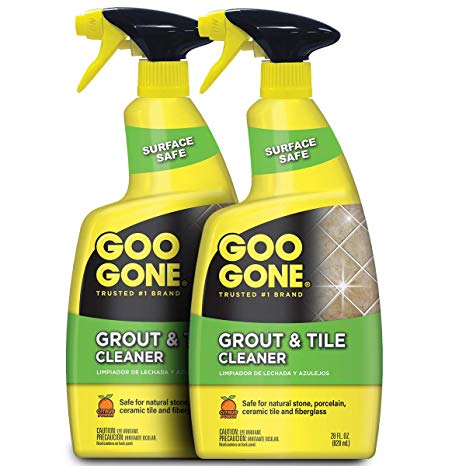 Goo Gone Grout & Tile Cleaner - 28 Ounce- Removes Tough Stains Dirt Caused By Mold Mildew Soap Scum and Hard Water Staining - Safe on Tile Ceramic Porcelain Marble