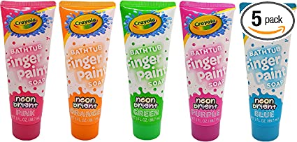 Crayola Neon Bright Bathtub Finger Paint Soap (Set Of 5)