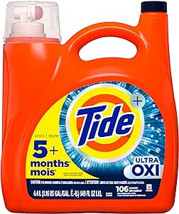 Tide Ultra Oxi Liquid Laundry Detergent, 106 loads, 149 fl oz, HE Compatible