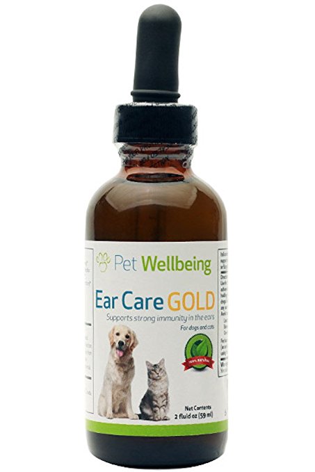 Pet Wellbeing - Ear Care Gold for Dogs - Ear Infection Support for Dogs - 2oz(59ml)