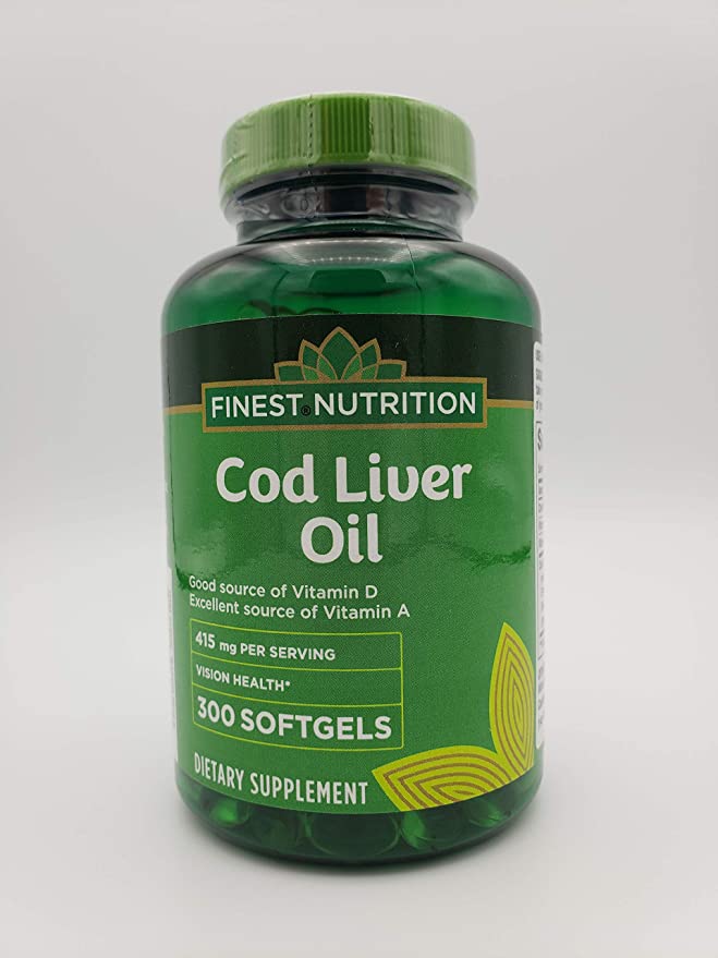 Finest Nutrition Cod Liver Oil 415mg 300 Softgels